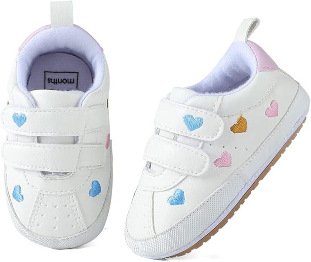 Baby Boys Girls Soft Sole Sneakers Infant PU Leather Shoes Prewalkers Blue - Image 6