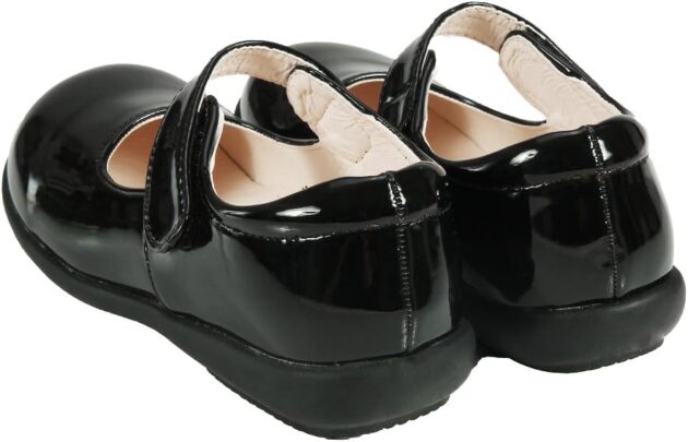 Kids Girls Flat School Shoes Black Mary Jane Shoes for Girls Hook and Loop Comfortable Uniform Shoes - Image 7