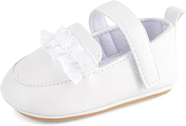 Baby Girls Mary Jane Shoes Bowknot First Walking Shoes Princess Soft PU Leather Party Shoes for Newborn Infants Prewalker