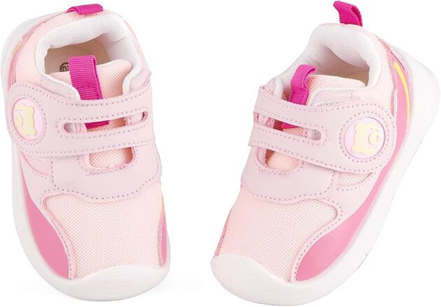Baby Boys Girls First Walking Shoes Toddlers Breathable Mesh Pre Walker Trainers with Anti-Slip Rubber Sole - Image 2