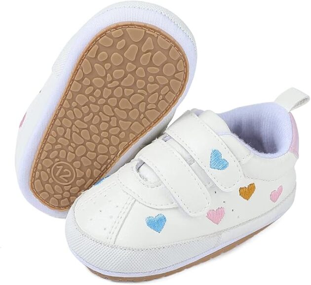 Baby Boys Girls Soft Sole Sneakers Infant PU Leather Shoes Prewalkers Blue - Image 2