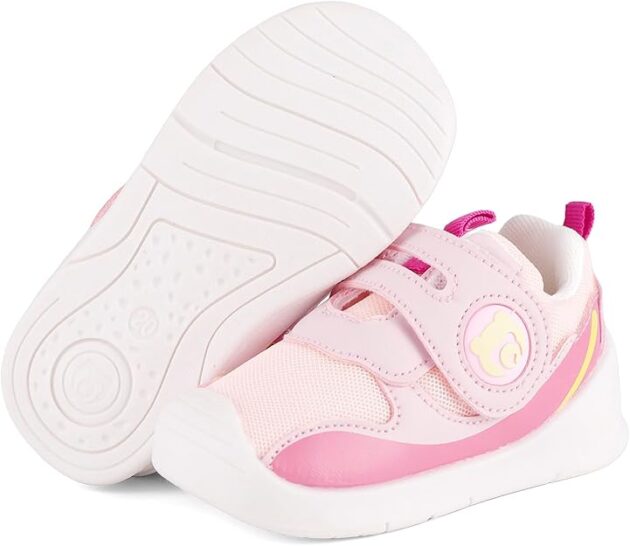 Baby Boys Girls First Walking Shoes Toddlers Breathable Mesh Pre Walker Trainers with Anti-Slip Rubber Sole - Image 4