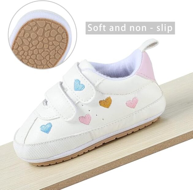 Baby Boys Girls Soft Sole Sneakers Infant PU Leather Shoes Prewalkers Blue - Image 3