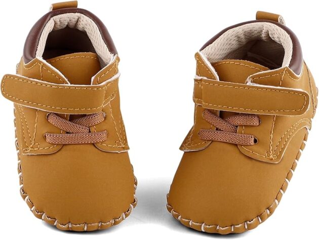 Baby Boys First Walking Shoes Anti-Slip Soft PU Leather Sneaker Boots for Infant Toddler - Image 3
