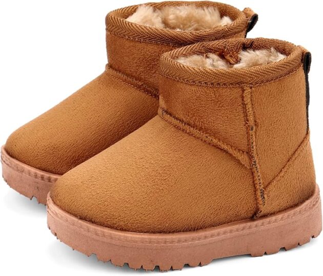Baby Winter Booties for Toddlers Kids Boy Girl Warm Snow Boots Plush Shoes with Soft Rubber Sole - Image 4