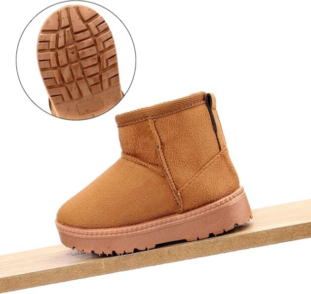 Baby Winter Booties for Toddlers Kids Boy Girl Warm Snow Boots Plush Shoes with Soft Rubber Sole - Image 5